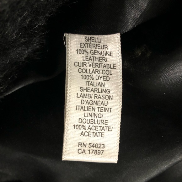 Banana Republic black suede coat with shearling trim XS S - Picture 5 of 6